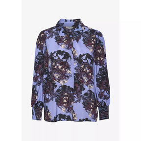 Kaffe Curve Nanni Shirt in Floral Print - Wardrobe Plus