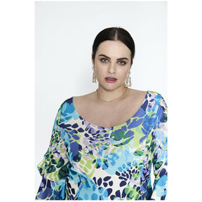 SPG Ruffle Sleeve Dress in Floral Print - Wardrobe Plus