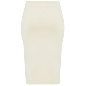 Mat Fine Knit Skirt in Beige - Wardrobe Plus