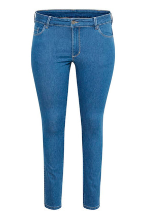 Kaffe Curve Vicka Jeans in Blue - Wardrobe Plus