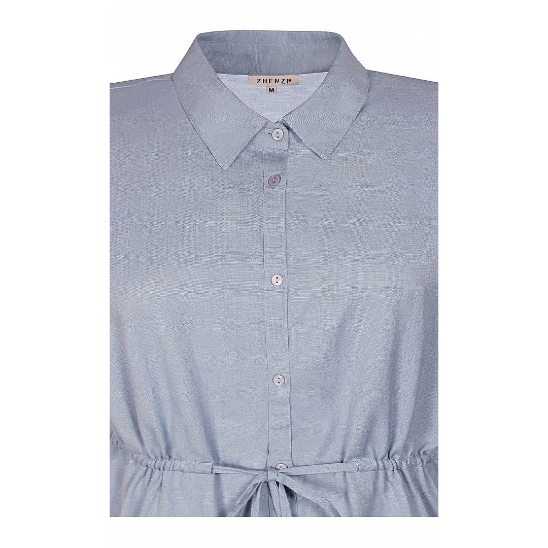 Zhenzi Toshi Shirt in Blue - Wardrobe Plus