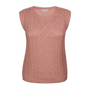 Zhenzi Sleeveless Pullover in Salmon