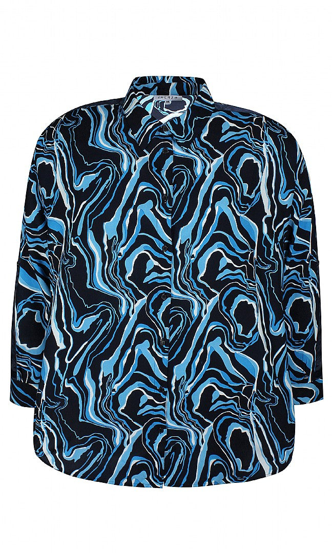 Zhenzi Jordin Printed Shirt - Wardrobe Plus