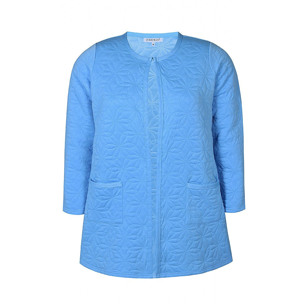 Zhenzi Reimer Longline Cardigan in Sky Blue - Wardrobe Plus