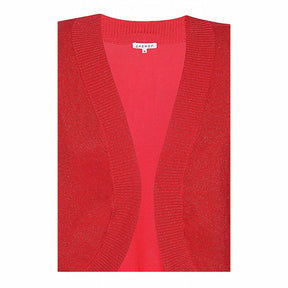 Zhenzi Sparkle Cardi in Red - Wardrobe Plus