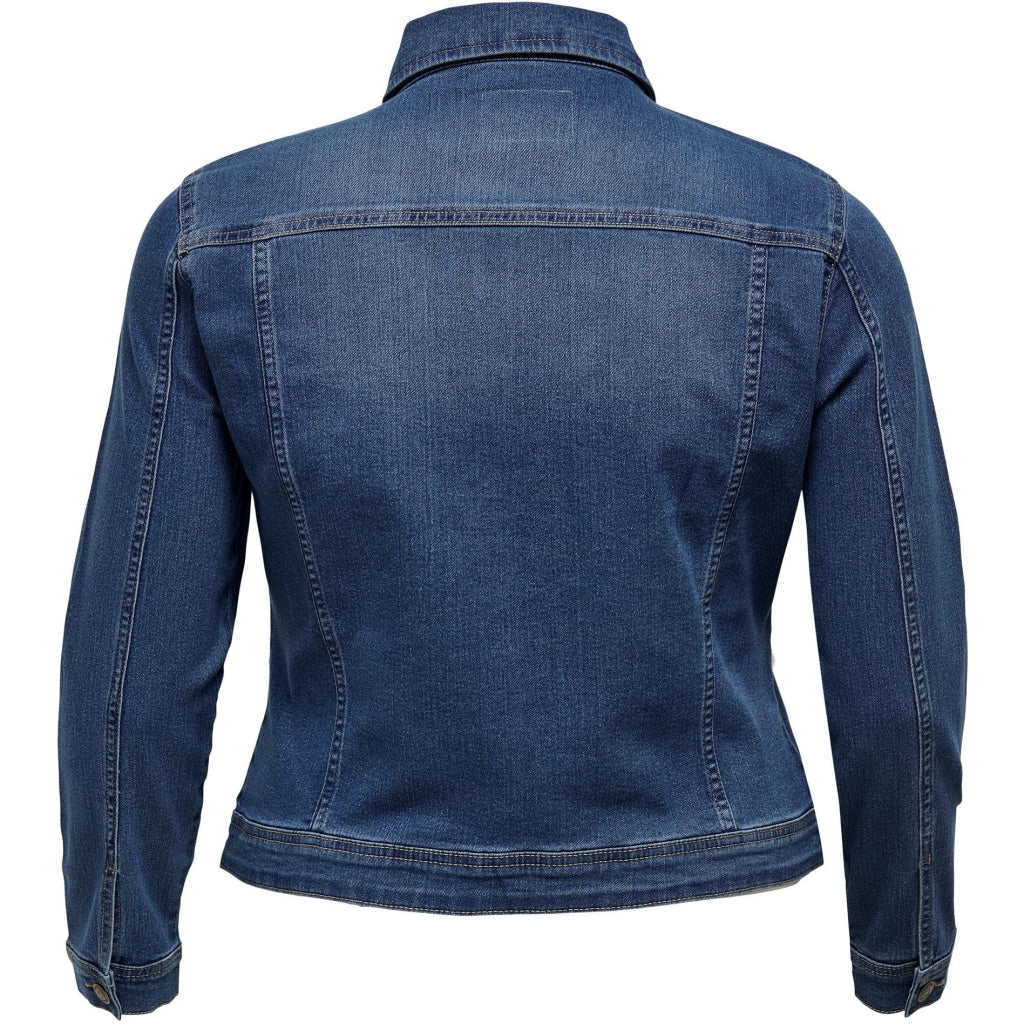 Only Carmakoma Denim Jacket in Classic Blue - Wardrobe Plus