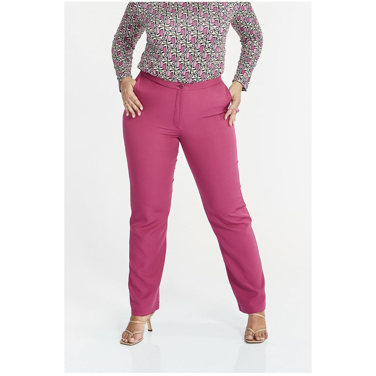 SPG Tailored Trouser in Pink - Wardrobe Plus