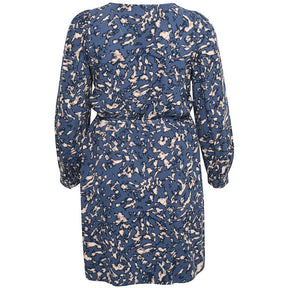 Kaffe Curve Vella Dress in Vintage Indigo - Wardrobe Plus